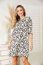 Load image into Gallery viewer, Celeste Full Size Leopard Three-Quarter Sleeve Dress with Pockets
