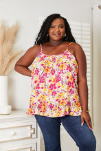 Load image into Gallery viewer, Double Take Floral Scoop Neck Ruffle Hem Cami
