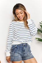 Load image into Gallery viewer, Double Take Striped Long Sleeve Round Neck Top
