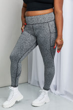 Load image into Gallery viewer, Rae Mode Full Size Heathered Wide Waistband Yoga Leggings
