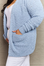 Load image into Gallery viewer, Zenana Falling For You Full Size Open Front Popcorn Cardigan
