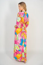 Load image into Gallery viewer, White Birch Printed V-Neck Maxi Dress with Pockets
