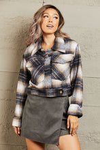 Load image into Gallery viewer, HYFVE Put In Work Semi Cropped Plaid Shacket
