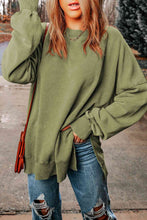 Load image into Gallery viewer, Dropped Shoulder Round Neck Long Sleeve Blouse  ** 5-10 business day shipping! **
