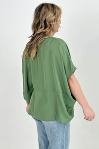 Easel Dolman Sleeve Loose Fit Tunic