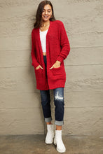 Load image into Gallery viewer, Zenana Falling For You Full Size Open Front Popcorn Cardigan
