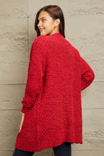 Load image into Gallery viewer, Zenana Falling For You Full Size Open Front Popcorn Cardigan
