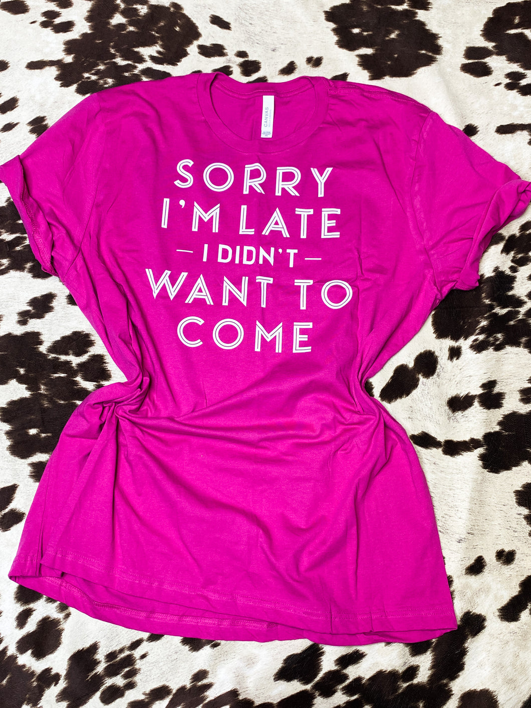 Sorry I’m late graphic tee