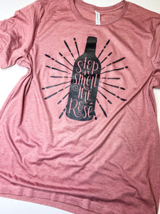 Stop and Smell the ROSE graphic tee