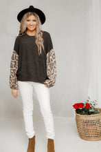 Load image into Gallery viewer, You&#39;ve been spotted leopard sleeve top- FINAL SALE!
