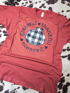 Grateful-Thankful-Blessed buffalo plaid pumpkin