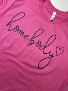 HOMEBODY pink graphic tee