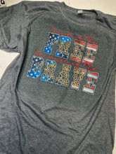 Load image into Gallery viewer, Land of the FREE because of the BRAVE graphic tee
