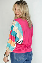 Load image into Gallery viewer, Striped Color Block Long Sleeve Top
