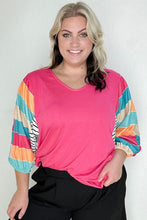 Load image into Gallery viewer, Striped Color Block Long Sleeve Top
