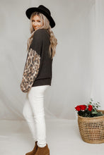 Load image into Gallery viewer, You&#39;ve been spotted leopard sleeve top- FINAL SALE!
