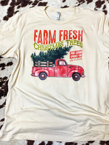 Farm Fresh Christmas Trees graphic tee