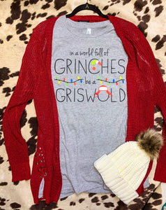 In a world of GRINCHES, be a GRISWOLD graphic tee