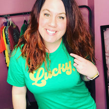 Load image into Gallery viewer, LUCKY Glitter Tee
