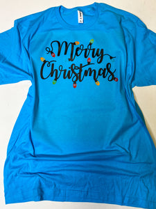 Merry Christmas Lights graphic tee