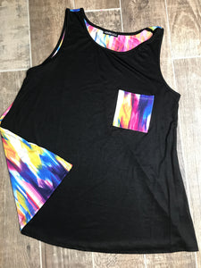 Cascading Rainbow tank- FINAL SALE!