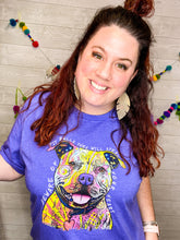 Load image into Gallery viewer, Rainbow PITBULL graphic tee
