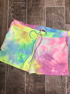 Pink Lemonade Tie dye shorts- FINAL SALE