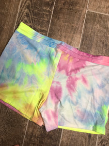 Pink Lemonade Tie dye shorts- FINAL SALE