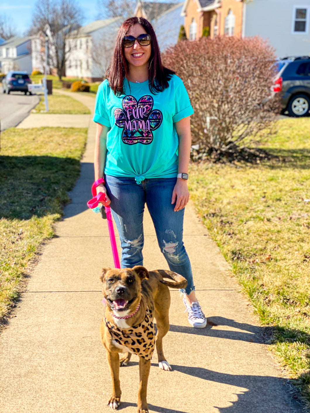 FUR MAMA aztec graphic tee