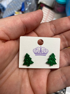 Christmas Tree sparkle studs