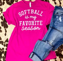 Load image into Gallery viewer, SOFTBALL IS MY FAVORITE SEASON graphic tee-
