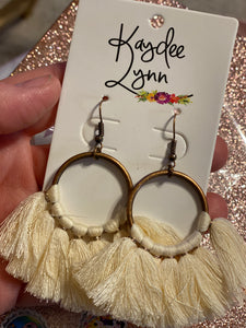 Tassel Drop earrings- TWO COLORS AVAILABLE!