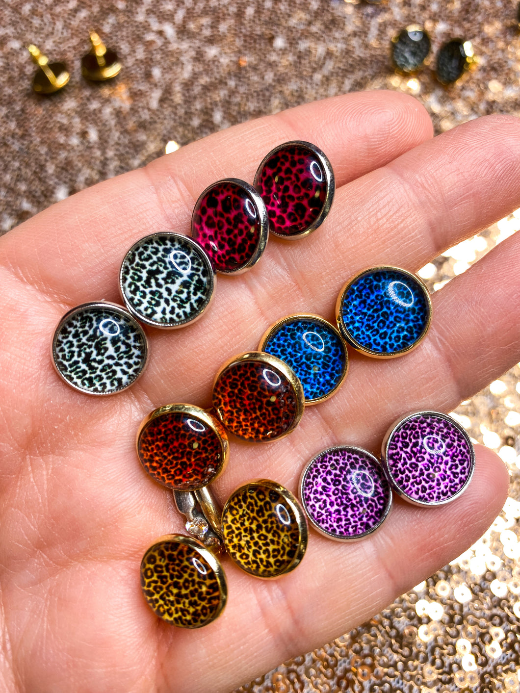 Animal print stud earrings *Multiple Colors!*