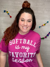 Load image into Gallery viewer, SOFTBALL IS MY FAVORITE SEASON graphic tee-
