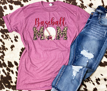 Load image into Gallery viewer, Baseball mom graphic tee
