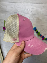 Load image into Gallery viewer, Distressed Mesh criss-cross back hat
