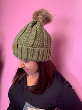 Load image into Gallery viewer, My Little Snowbunny pom pom hat (multiple colors!)
