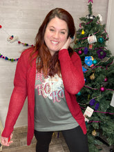 Load image into Gallery viewer, LOVELY in red stitched up lace up sweater
