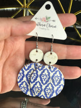 Load image into Gallery viewer, Blue Moroccan Piggyback earrings
