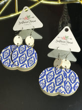 Load image into Gallery viewer, Blue Moroccan Piggyback earrings
