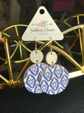 Load image into Gallery viewer, Blue Moroccan Piggyback earrings
