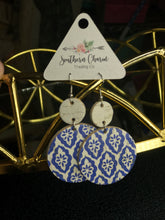 Load image into Gallery viewer, Blue Moroccan Piggyback earrings
