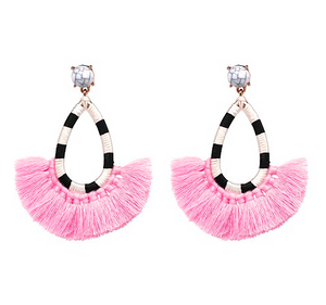 Fringey Baby colorful drop earrings- SALE