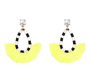 Fringey Baby colorful drop earrings- SALE