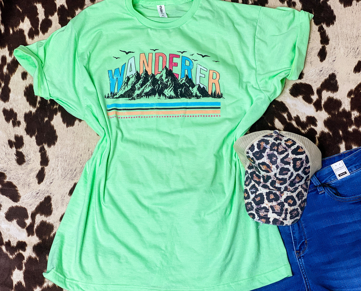 WANDERER mountain graphic tee
