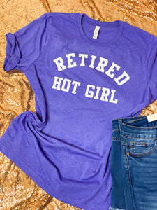 RETIRED HOT GIRL graphic tee