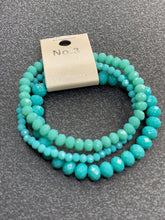 Load image into Gallery viewer, Turquoise 3-bead bracelet set
