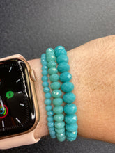 Load image into Gallery viewer, Turquoise 3-bead bracelet set
