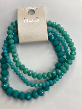 Load image into Gallery viewer, Turquoise 3-bead bracelet set
