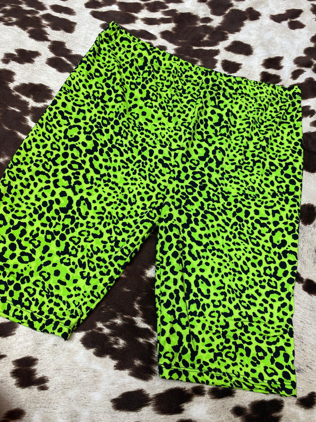 Born to stand out neon animal bike shorts